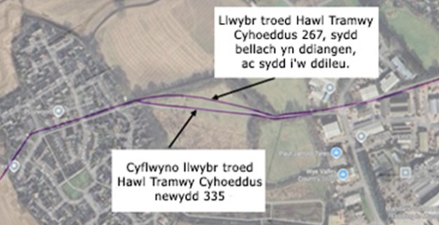 Newidiadau i Hawliau Tramwy Cyhoeddus